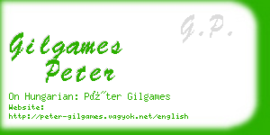 gilgames peter business card